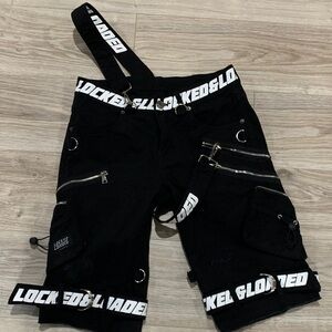 Black Cargo Shorts for Men